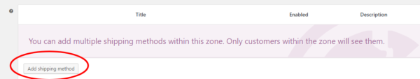 Adding a shipping method