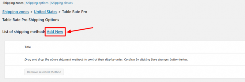 Add New Shipping Method