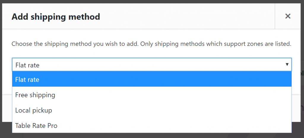 Adding a shipping method