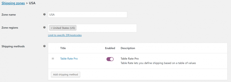 Shipping Methods