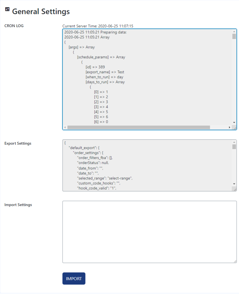 General Settings