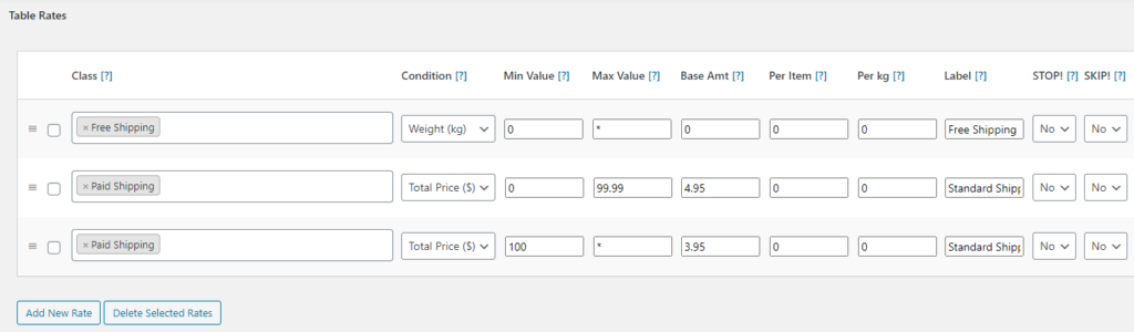 Free and Paid Shipping in WooCommerce