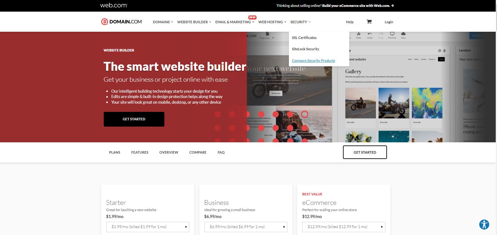Domain.com Website Builder