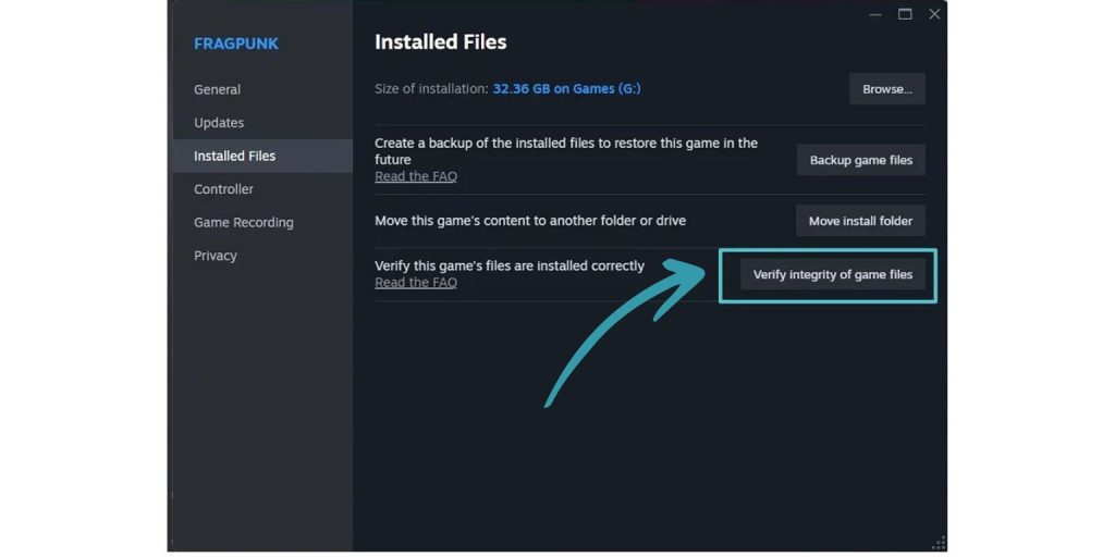 Check or Reinstall Game Files