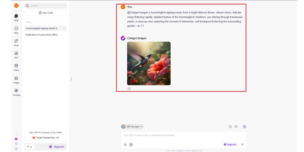 ChatGot image generator