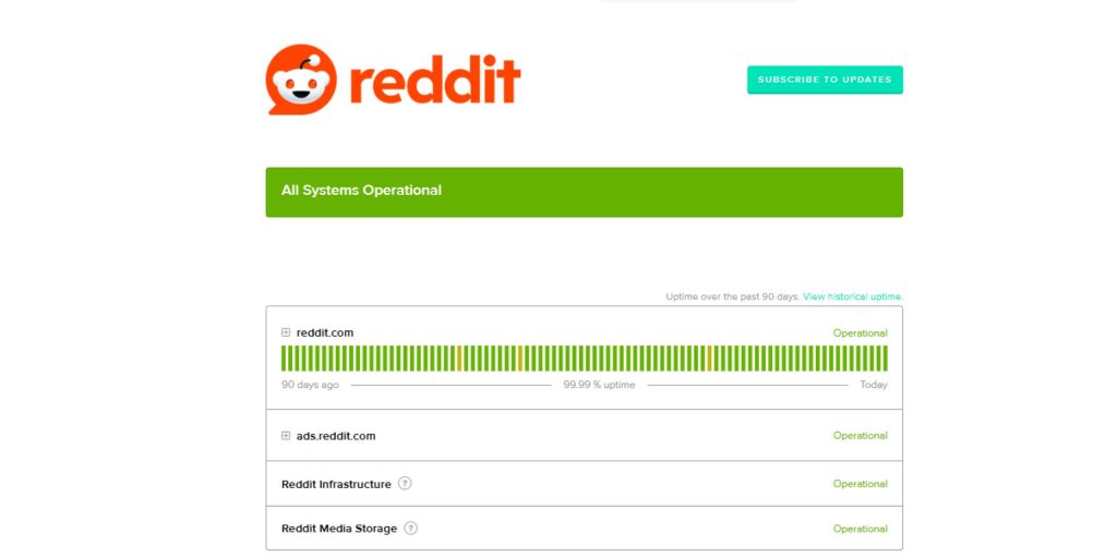 Reddit Server Status First