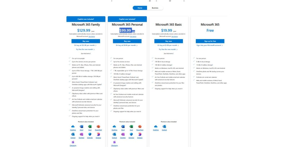OneDrive Pricing and Plans