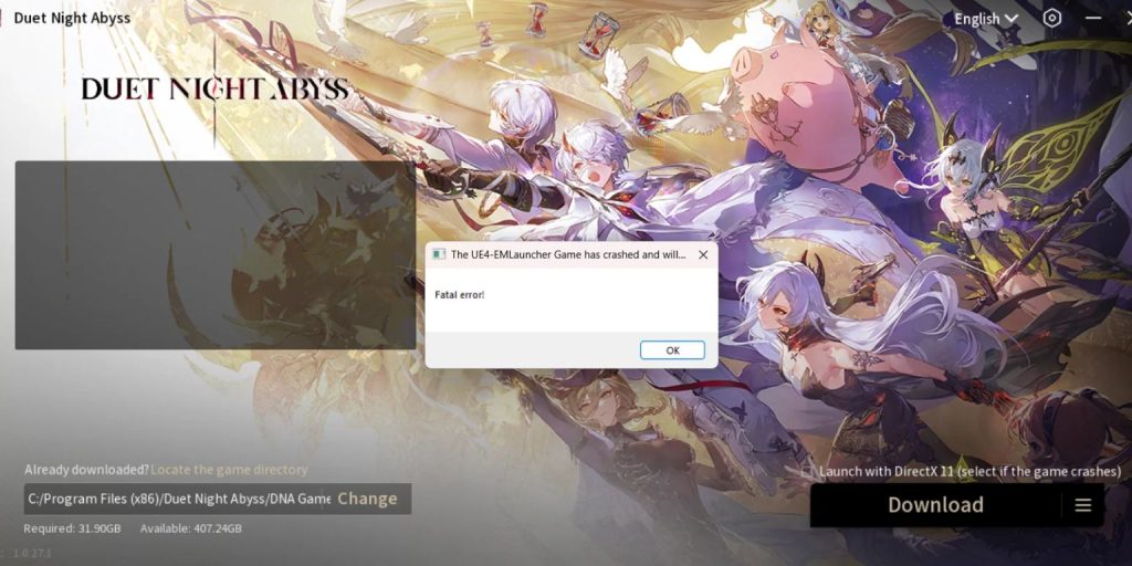 How to Fix Duet Night Abyss Fatal Error Launcher Crash on PC